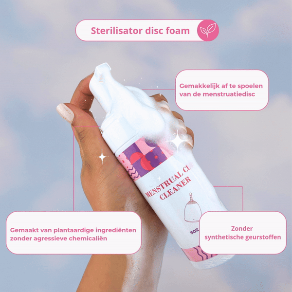 Schoonmaak Foam voor Menstruatiecup