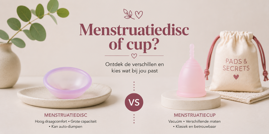 Wat is het verschil tussen een menstruatiedisc en cup?